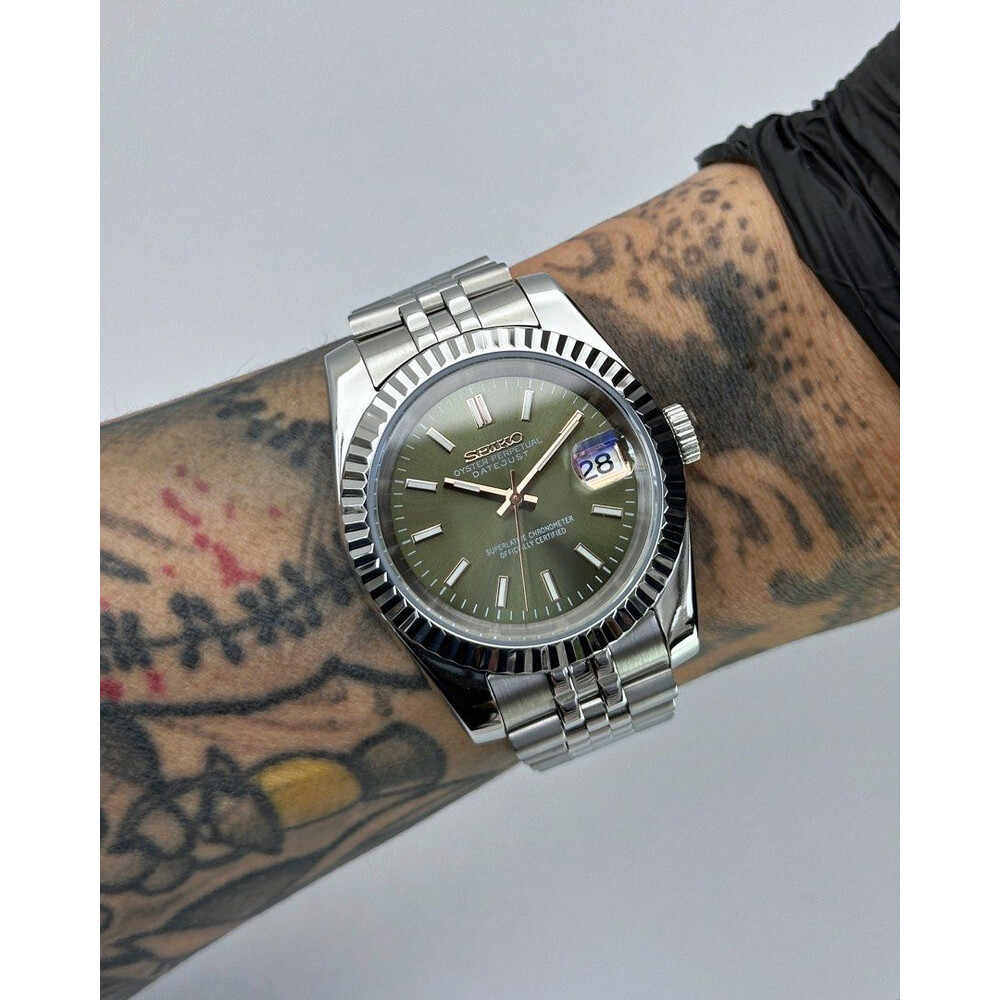 Custom Seiko Mod • White Metallic Tuna • 39mm